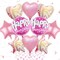 Happy Birthday Decorations Pink Balloons - Happy Birthday Balloons Pack Of 10 Foil Helium